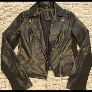 Black Faux Leather Jacket From Dynamite